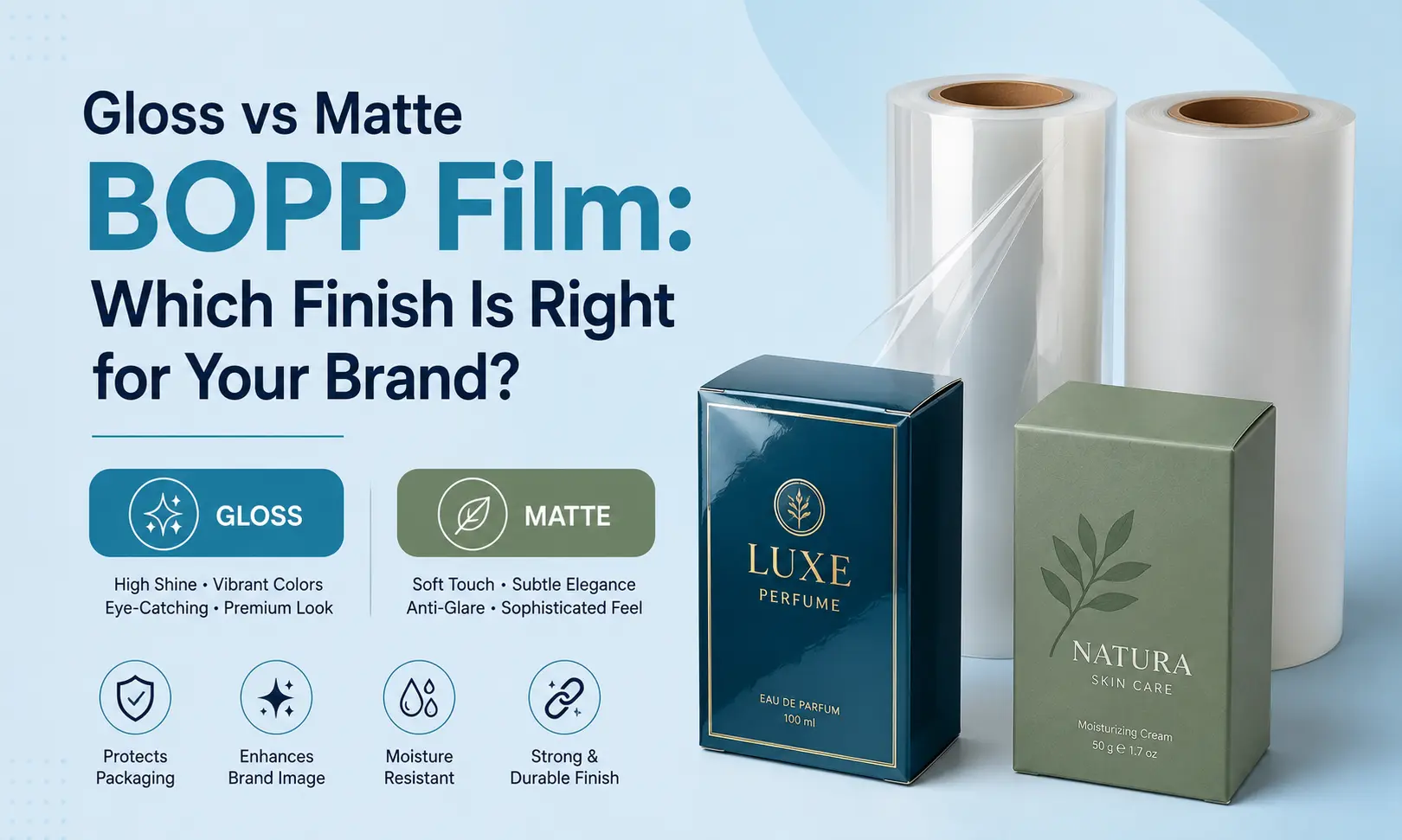 Gloss vs Matte BOPP Film: Which Finish Is Right for Your Brand?